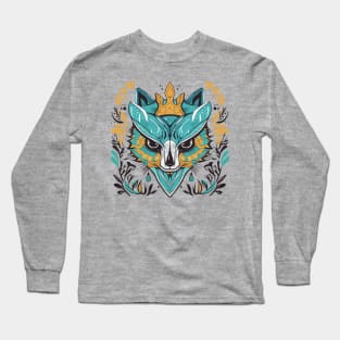 Illustration of a wolf mandala Long Sleeve T-Shirt